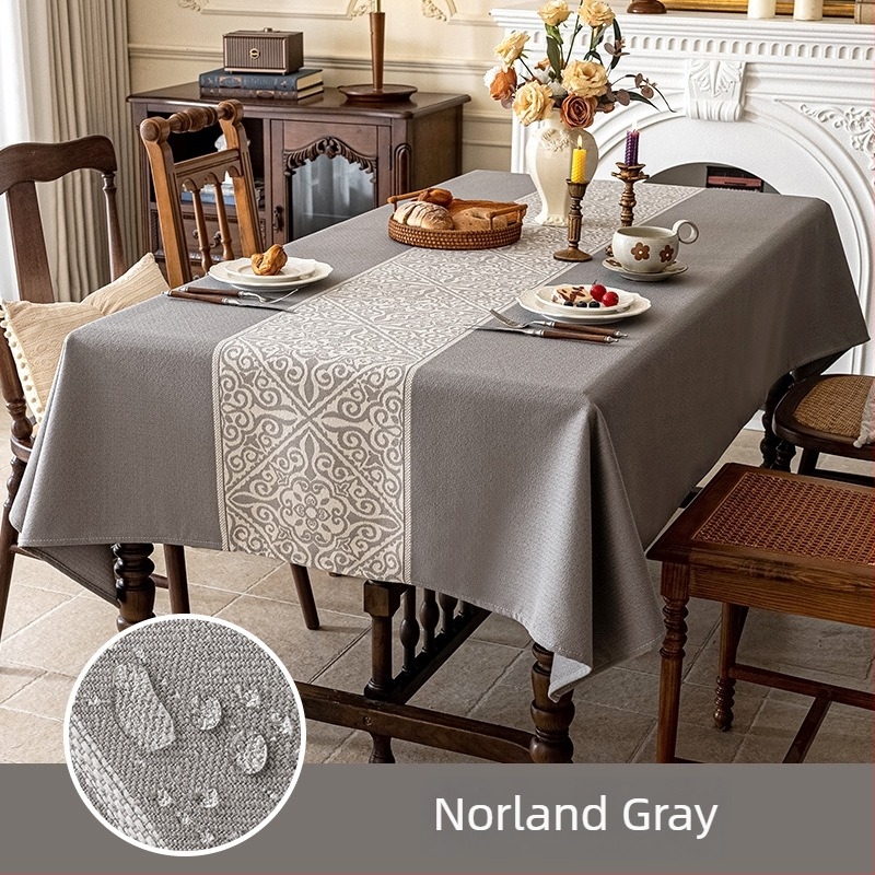 Τραπεζομάντηλο, πολυεστέρας, ορθογώνιο, σκανδιναβικό γεωμετρικό σχέδιο, αδιάβροχο και ανθεκτικό στη φθορά.