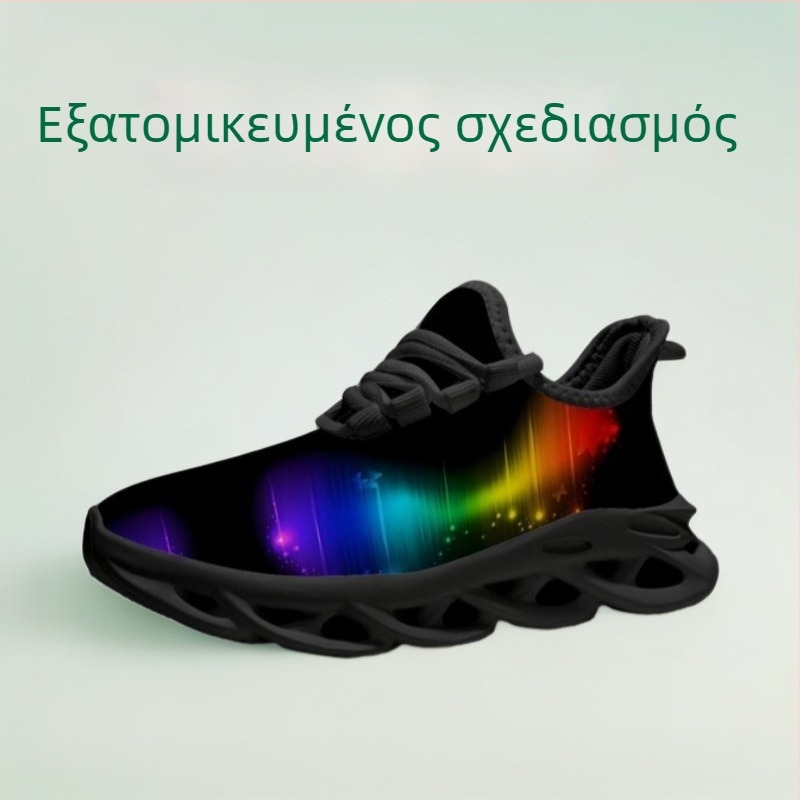 Παιδικά παπούτσια για τρέξιμο με δίχτυωτό πάνω μέρος και σχέδιο καρτούν – ελαφριά, αντιολισθητικά, καουτσούκ σόλα