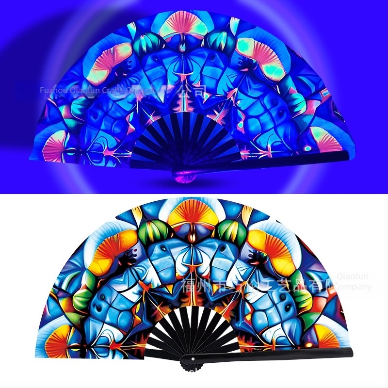 Αναδιπλόμενος ανεμιστήρας από μπαμπού, κινεζικού στυλ, 13 ράβδοι, για διασκέδαση