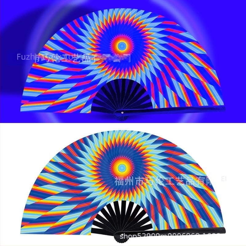 Αναδιπλόμενος ανεμιστήρας από μπαμπού, κινεζικού στυλ, 13 ράβδοι, για διασκέδαση