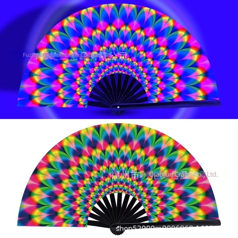 Αναδιπλόμενος ανεμιστήρας από μπαμπού, κινεζικού στυλ, 13 ράβδοι, για διασκέδαση