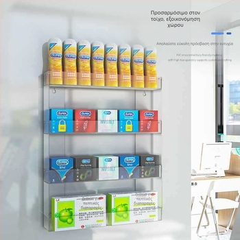 Τοίχου Εγκατεστημένο Ράφι Εμφάνισης Τσιγάρων, Πολυεπίπεδη Αποθήκευση, Πλαστικό