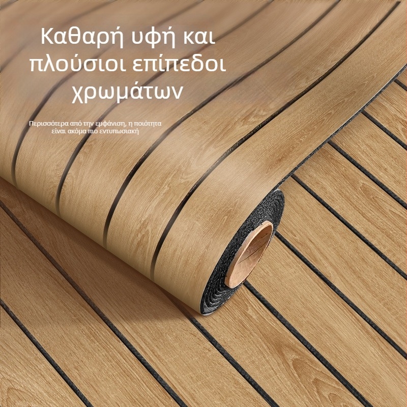 3D αυτοκόλλητο τοίχου – υφή ξύλου, PVC, αδιάβροχο, 1 φύλλο