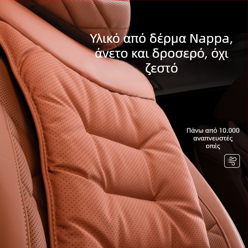 Μαξιλάρι καθίσματος αυτοκινήτου για όλες τις εποχές, δέρμα μικροϊνών, γέμισμα από βελούδινο βαμβάκι, συμβατό με Mercedes-Benz και BMW, πίσω μονοκόμματο μαξιλάρι