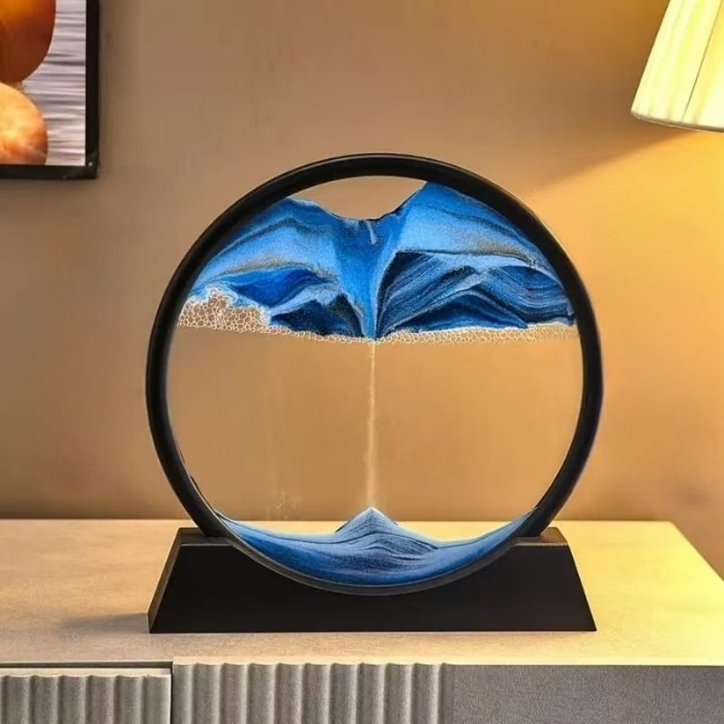 3D δυναμικό γυάλινο μενταγιόν με κίνηση υγρού και σκηνή βαθιάς θάλασσας, χειροποίητο, μοντέρνος μινιμαλισμός, χειροτεχνικό μενταγιόν, με δυνατότητα ιδιωτικής ετικέτας