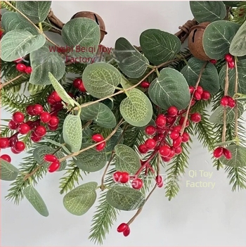 Χριστουγεννιάτικο κρεμαστό στέφάνι, πλαστικό, Beiqi, για χριστουγεννιάτικό δέντρο