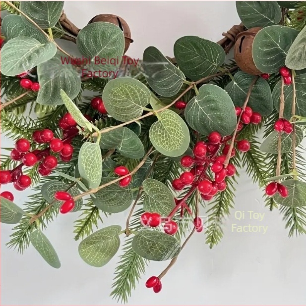 Χριστουγεννιάτικο κρεμαστό στέφάνι, πλαστικό, Beiqi, για χριστουγεννιάτικό δέντρο