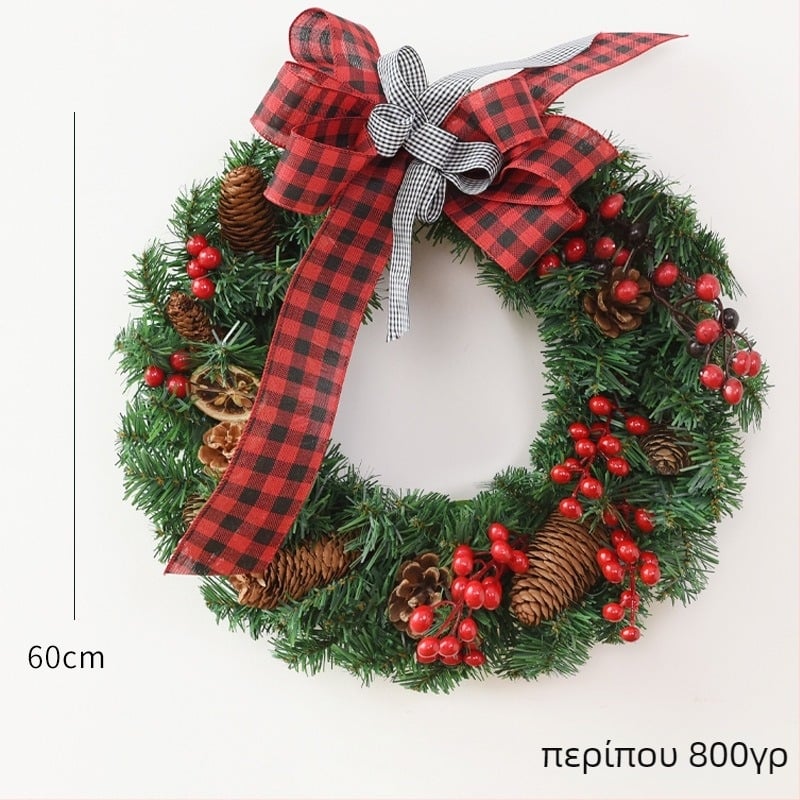 NUCHI Χριστουγεννιάτικο στεφάνι PVC, χειροποίητο διακοσμητικό για τα Χριστούγεννα (Μάρκα: NUCHI; Υλικό: PVC; Διαδικασία: Χειροποίητο; Κατηγορία: Χριστουγεννιάτικο διακοσμητικό στεφάνι; Εορτές: Χριστούγεννα)