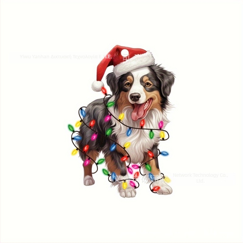 Ακρυλικό Χριστουγεννιάτικο διακοσμητικό σκύλου για αυτοκίνητο, εσωτερικό κρεμαστό, μοντέρνο στυλ