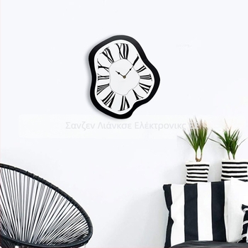 Ρολόι τοίχου emoyo E-CY-102 — μοντέρνα απλότητα, οβάλ σχήμα, ακρυλικό περίβλημα, καντράν από οργανικό γυαλί, ένδειξη δεικτών με αριθμούς, κίνηση με απαλό βήμα