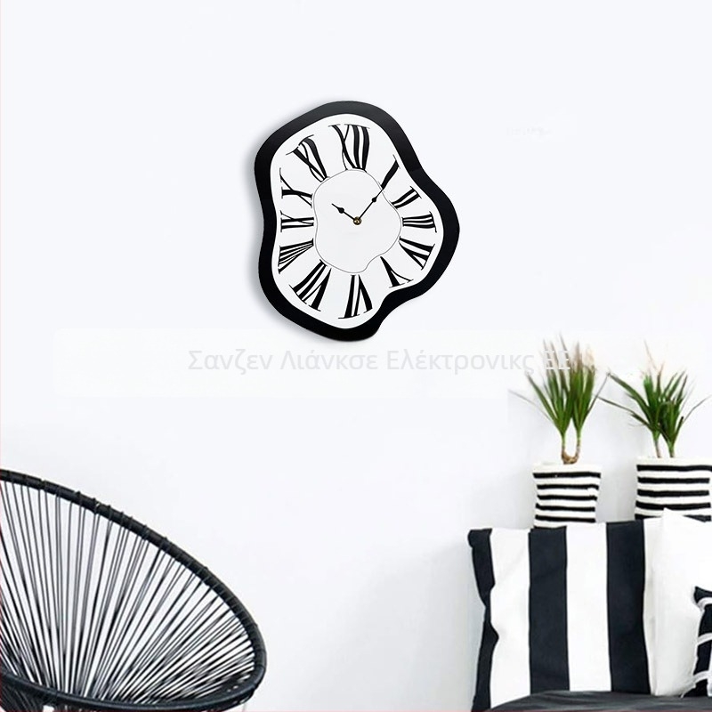 Ρολόι τοίχου emoyo E-CY-102 — μοντέρνα απλότητα, οβάλ σχήμα, ακρυλικό περίβλημα, καντράν από οργανικό γυαλί, ένδειξη δεικτών με αριθμούς, κίνηση με απαλό βήμα