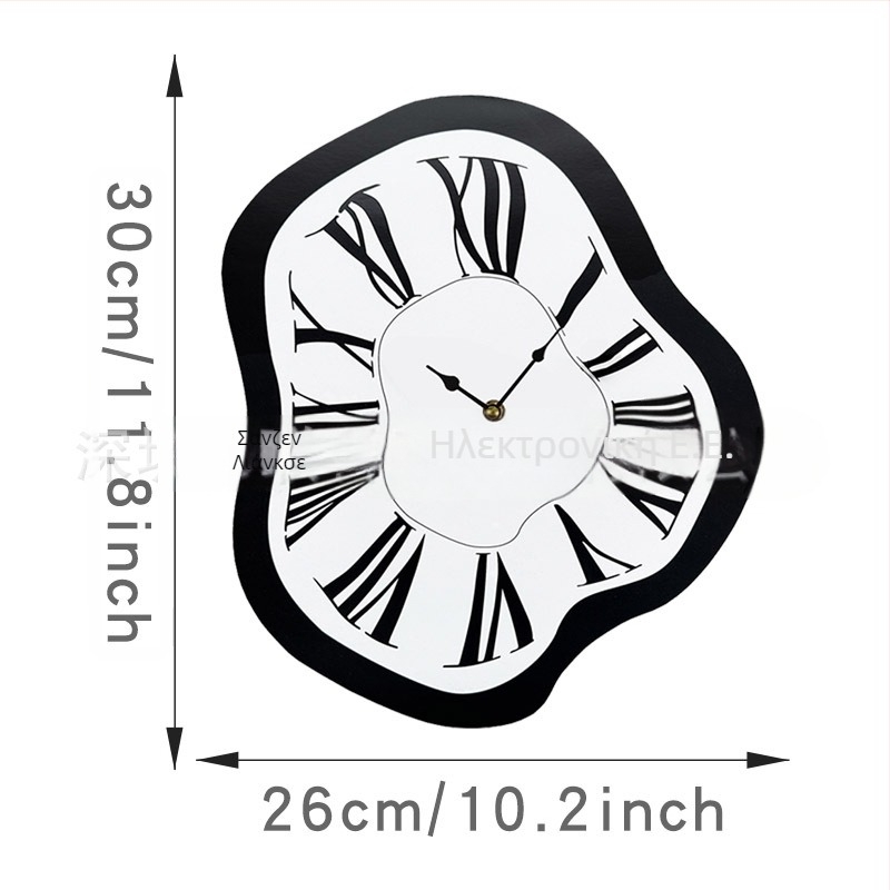 Ρολόι τοίχου emoyo E-CY-102 — μοντέρνα απλότητα, οβάλ σχήμα, ακρυλικό περίβλημα, καντράν από οργανικό γυαλί, ένδειξη δεικτών με αριθμούς, κίνηση με απαλό βήμα