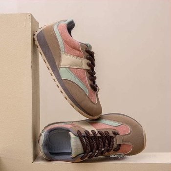 Γυναικεία casual sneakers με κορδόνια, PU επάνω μέρος, καουτσούκ σόλα, λατέξ εσωτερικός πάτος, χαμηλό προφίλ 0–1 cm