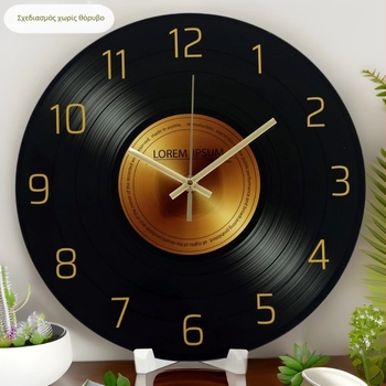 Ρολόι τοίχου Star Time με κίνηση sweep δευτερολέπτων, καντίν από tempered glass, μοντέλο AA30-18A