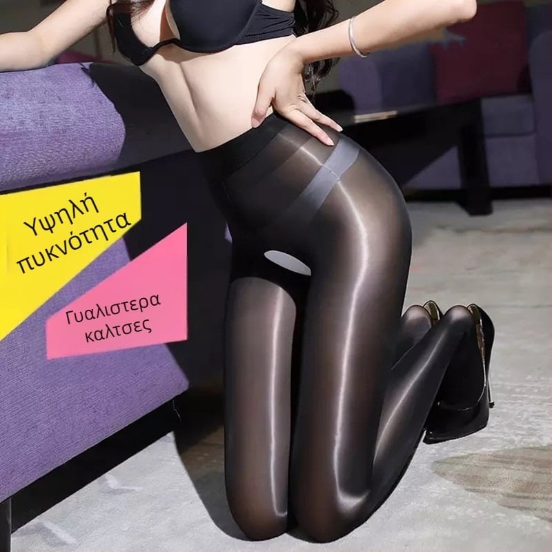 Καλσόν Nylon με ανοιχτό καβάλο – Διαφανές, Σμίλευση, Λεπτό, Αντι-Σχισμές