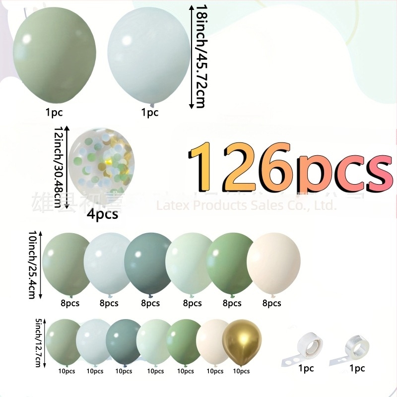 Σετ διακόσμησης μπαλονιών λατέξ της UABU – στρογγυλά διακοσμητικά μπαλόνια, μοντέλο X423200