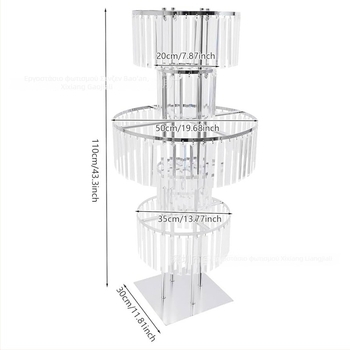 Διακόσμηση σκηνής γάμου, ευρωπαϊκού στυλ, βάση δαπέδου, κινητό μεταλλικό καλλιτεχνικό αντικείμενο με ακρυλικά κρύσταλλα