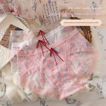 Γυναικείο εσώρουχο από διχτυωτό νάιλον με αόρατη εφαρμογή, ανύψωση γλουτών, γρήγορο στέγνωμα, διαπνοή, αντιβακτηριακό; Πλεκτό ύφασμα, 11-20D, 80-90% νάιλον, βαμβακερή επένδυση καβάλου