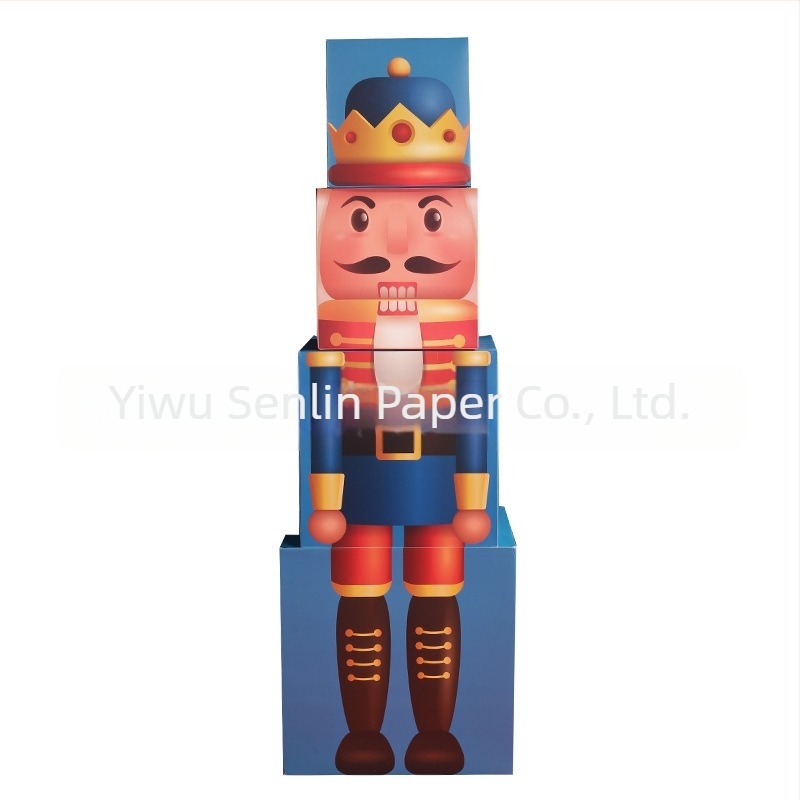 Senlin Nutcracker Stacking Box – διακοσμητικό από χαρτί για τη διαμόρφωση σκηνών, Χριστούγεννα και άλλες γιορτές