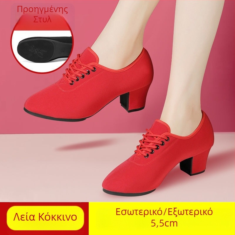 Χορευτικά παπούτσια για ενήλικες γυναίκες — Επαγγελματικά για μπαλντόν και λατινικούς χορούς, Διαπνέοντα, Ελαφριά, Σόλα από καουτσούκ, Άνω μέρος από βαμβακερό ύφασμα και δίχτυ