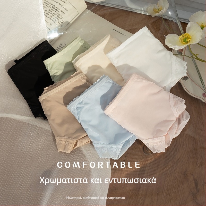 Γυναικείο εσώρουχο από νάιλον, διαπνέον, πλεκτό μεσαίο ύψος μέσης, επένδυση καβάλου από βισκόζη, 90–95% νάιλον, 61–70d