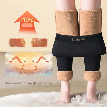 Γυναικείες κάλτσες με φλίς επένδυση για χειμώνα, πυκνές και ζεστές, υψηλή μέση, ελαστικές, στενή γραμμή μολυβιού