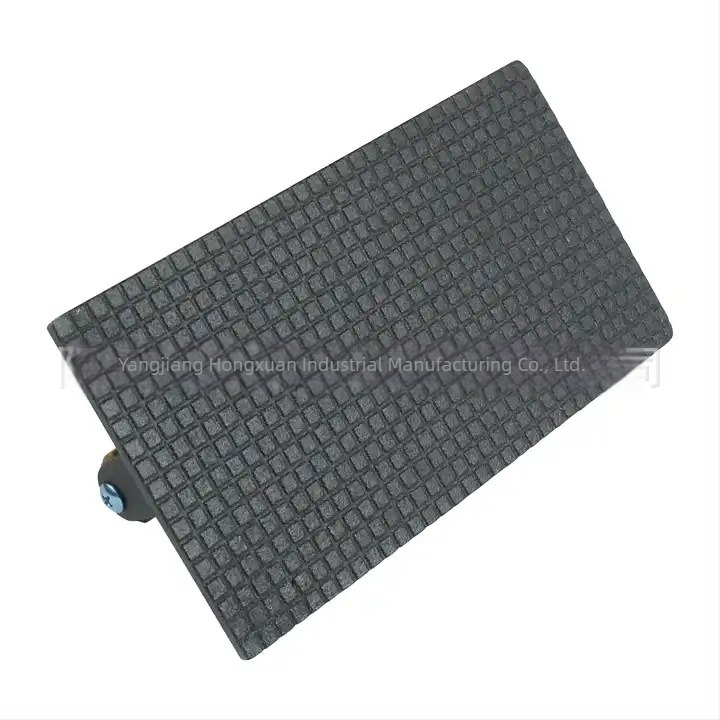 Δίσκος πίεσης κρέατος από χυτοσίδηρο, ορθογώνιος, με ξύλινη λαβή (Μάρκα: HONGXUAN)