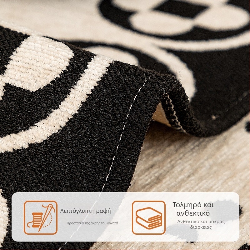 Μαξιλάρι καναπέ - Chenille υλικό, γαλλικό στυλ, για συνδυαστικό καναπέ, προσαρμόσιμο, μοτίβο φυτών και λουλουδιών