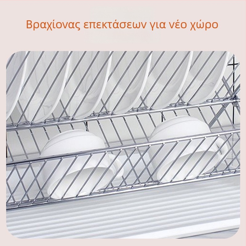 Ράφι πιάτων με Χ-σχήμα, αναδιπλούμενο από σύρμα σιδήρου, κουζίνας, προέλευση Guangdong, 2024