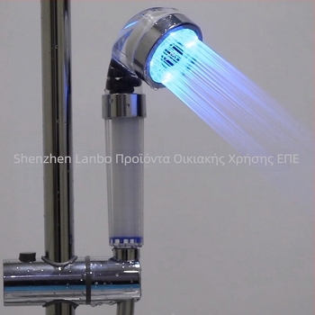 Χειροκίνητο ντους με οθόνη θερμοκρασίας, φίλτρο PP βαμβάκι, ρυθμιστής πίεσης, ψηφιακό έλεγχο θερμοκρασίας, μοντέλο 8008-S23-3