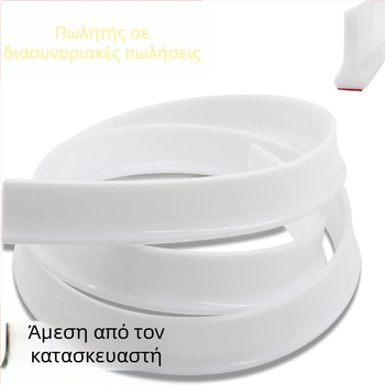 Λωρίδα σιλικόνης σφράγισης μπάνιου, μαλακή σιλικόνη, αυτοκόλλητη, φράγμα νερού για διαχωρισμό στεγνό-υγρό