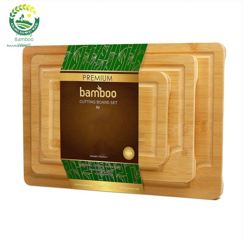Πίνακας κοπής από μπαμπού – Aolong Bamboo, αντιβακτηριακός, ανθεκτικός στη μούχλα, αντιολισθητικός για την κουζίνα