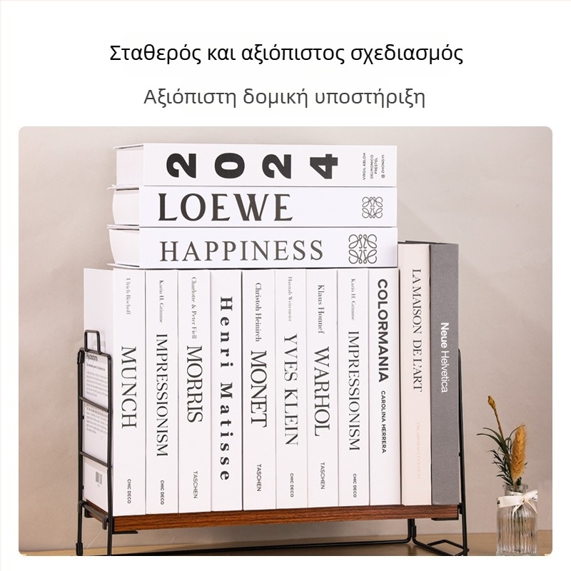 Διώροφο επιτραπέζιο ράφι αποθήκευσης από ξύλο/μπαμπού, φορητός οργανωτής γραφείου