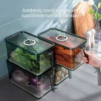 Κουτί αποθήκευσης ψυγείου με καπάκι — Lily of the Valley; πλαστικό τροφίμων; απλό στυλ; αποθήκευση, συντήρηση, αποστράγγιση