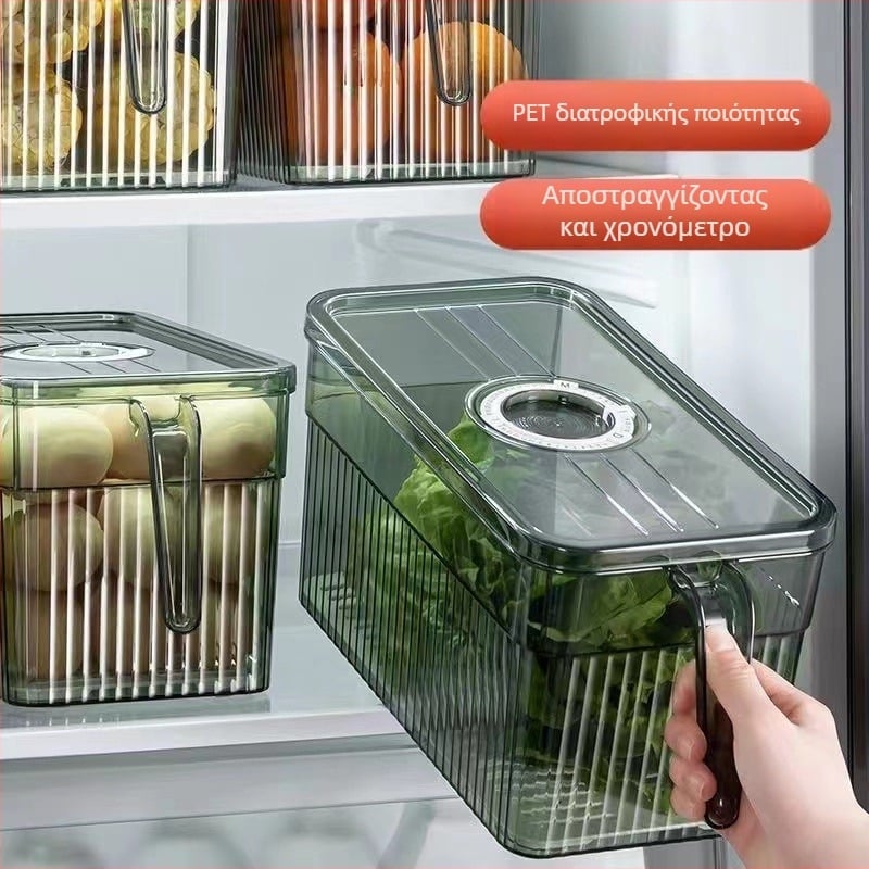 Κουτί αποθήκευσης ψυγείου με καπάκι — Lily of the Valley; πλαστικό τροφίμων; απλό στυλ; αποθήκευση, συντήρηση, αποστράγγιση