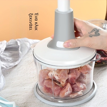 Χειροκίνητος μύλος κιμά και πολυλειτουργικός κόπτης λαχανικών κουζίνας, τύπος πίεσης, πλαστικό τροφίμων