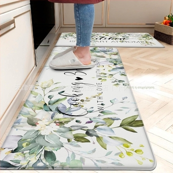 Αμερικανικού στυλ χαλάκια κουζίνας για δάπεδο, απορροφητικά, πολυεστερικό ύφασμα, εκτύπωση, τετράγωνο σχήμα, ριγές/αφηρημένο μοτίβο, προσαρμόσιμα