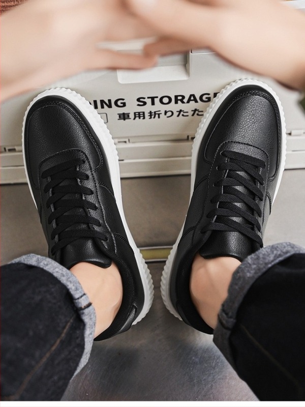 Unisex παπούτσια skate με PU επάνω, MD σόλα, κορδόνια, άνοιξη