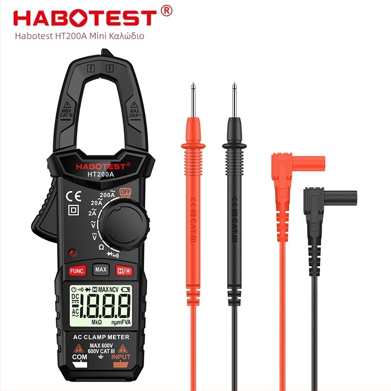 HABOTEST HT200A/B Μετρητής ΑΚ με κλιπ και ψηφιακή οθόνη