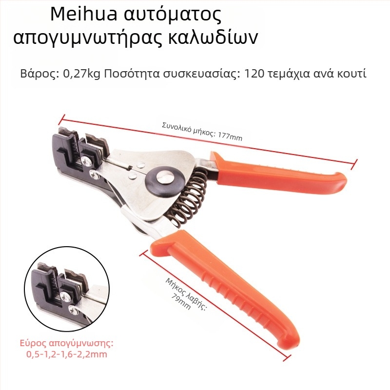 Αυτόματος κόφτης/αποκοπής καλωδίων για ηλεκτρολόγους; κατασκευή από 45# ατσάλι; βάρος 0,24 kg; κατάλληλο για συντήρηση ηλεκτρολογικών εγκαταστάσεων.