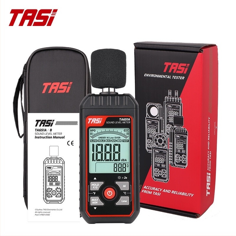 Tesas TA651A/B βιομηχανικός ψηφιακός μετρητής θορύβου με συναγερμό άνω και κάτω ορίου και αισθητήρα υψηλής ακρίβειας