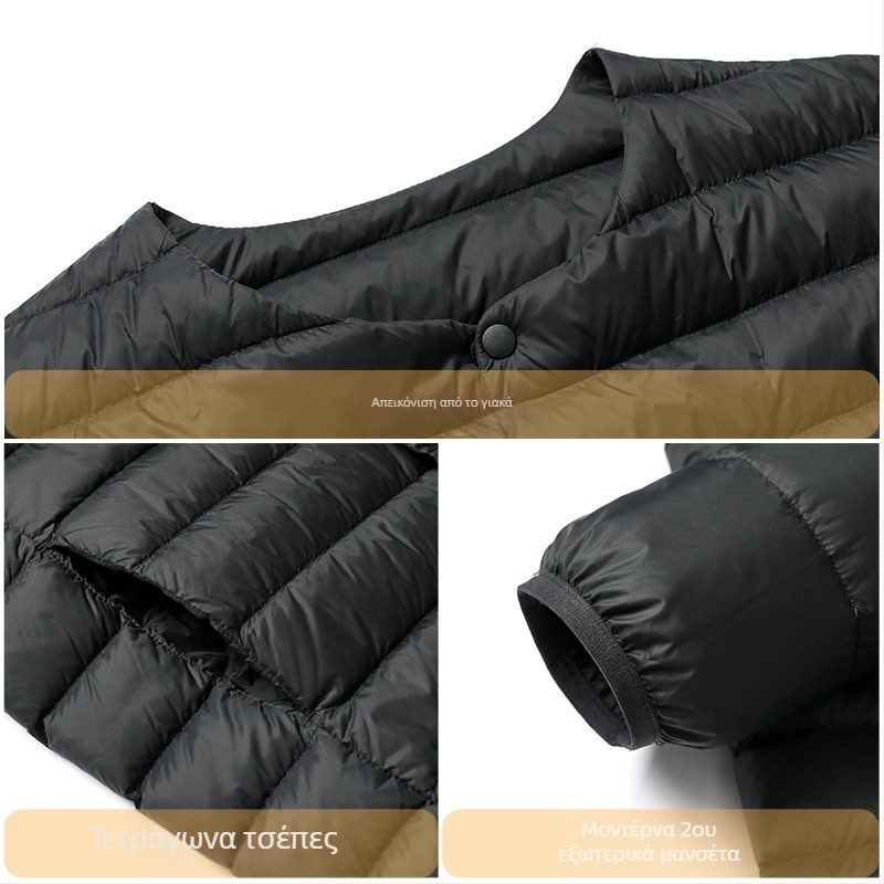 Ανδρικό μπουφάν με γέμισμα από λευκό πούπουλο πάπιας (86–90%), 550 Fill Power, εξωτερικό ύφασμα Nylon/Polyamide 100%, επένδυση πολυεστερική