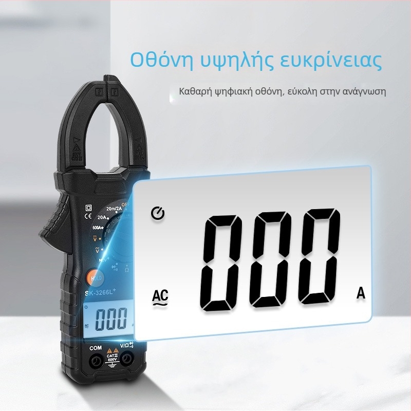 Ψηφιακός κλιπ-μετρητής 3266L, με αυτόματο εύρος, πολυλειτουργικός, οθόνη 1999 μετρήσεων