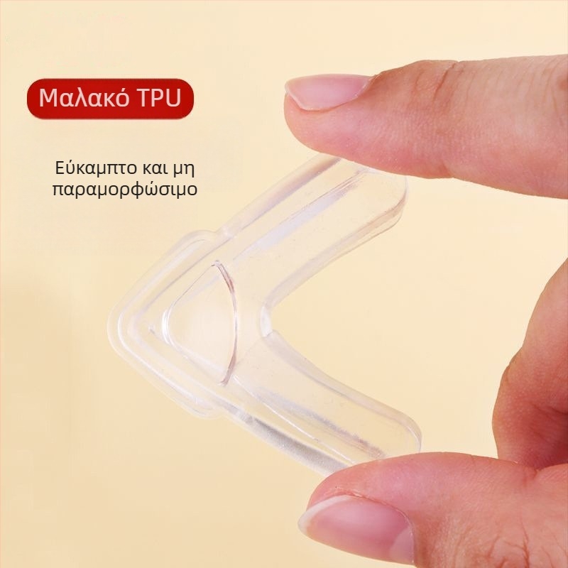 Αντι-σύγκρουσης προστατευτικό γωνίας για παράθυρα με εσωτερικό άνοιγμα, αλουμινένιο πλαίσιο Broken-Bridge, ορθογώνιο σχήμα, μαλακό προστατευτικό μαξιλαράκι γωνίας, 1 τεμάχιο