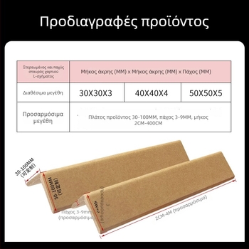 L-τύπου προστατευτής γωνίας από χαρτί, Kraft χαρτί, τεχνολογία γωνιακής προστασίας από χαρτί, λογότυπο Brown Shuo τυπωμένο