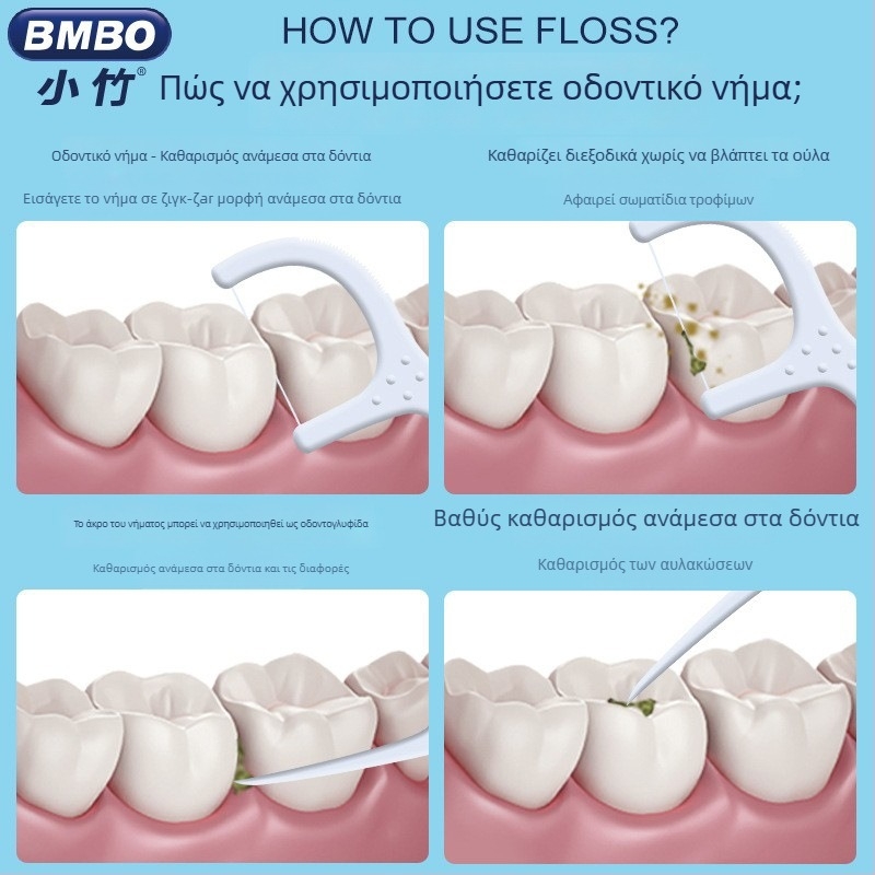 Οδοντογλυφίδα, ασημί, επαναχρησιμοποιούμενη, 30–50 τεμάχια ανά πακέτο, 58 g