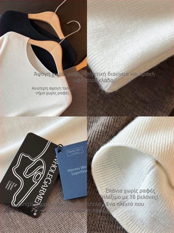 Πλεκτός πουλόβερ με μακριά μανίκια, Slim-Fit, ιαπωνο-κορεατικό casual, φθινόπωρο 2025