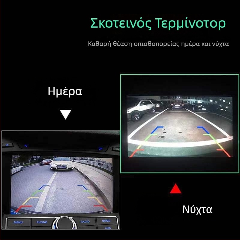 AHD κάμερα οπισθοπορείας με φακό fisheye, 720P, 12V, 90° ρυθμιζόμενη γωνία, CVBS