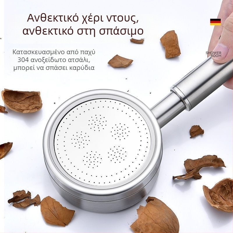 SUS304 ανοξείδωτος χάλυβας κεφαλή ντους με λειτουργία βροχής, CE πιστοποίηση