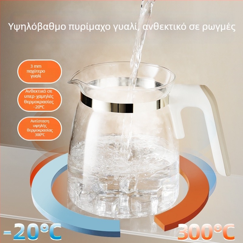 Ηλεκτρικός γυάλινος κανάτας υγείας με θερμαντήρα γάλακτος για μωρά – 1,3 L, 220V, 500–1000W, με έλεγχο αφής